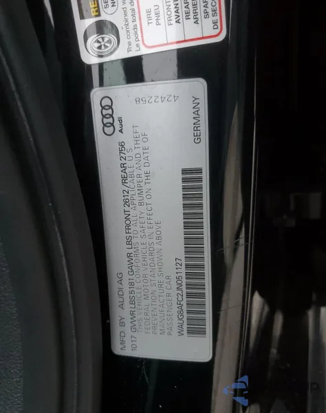 2018 Audi A6 Premium Plus z USA, uszkodzony, nr VIN WAUG8AFC2JN051127